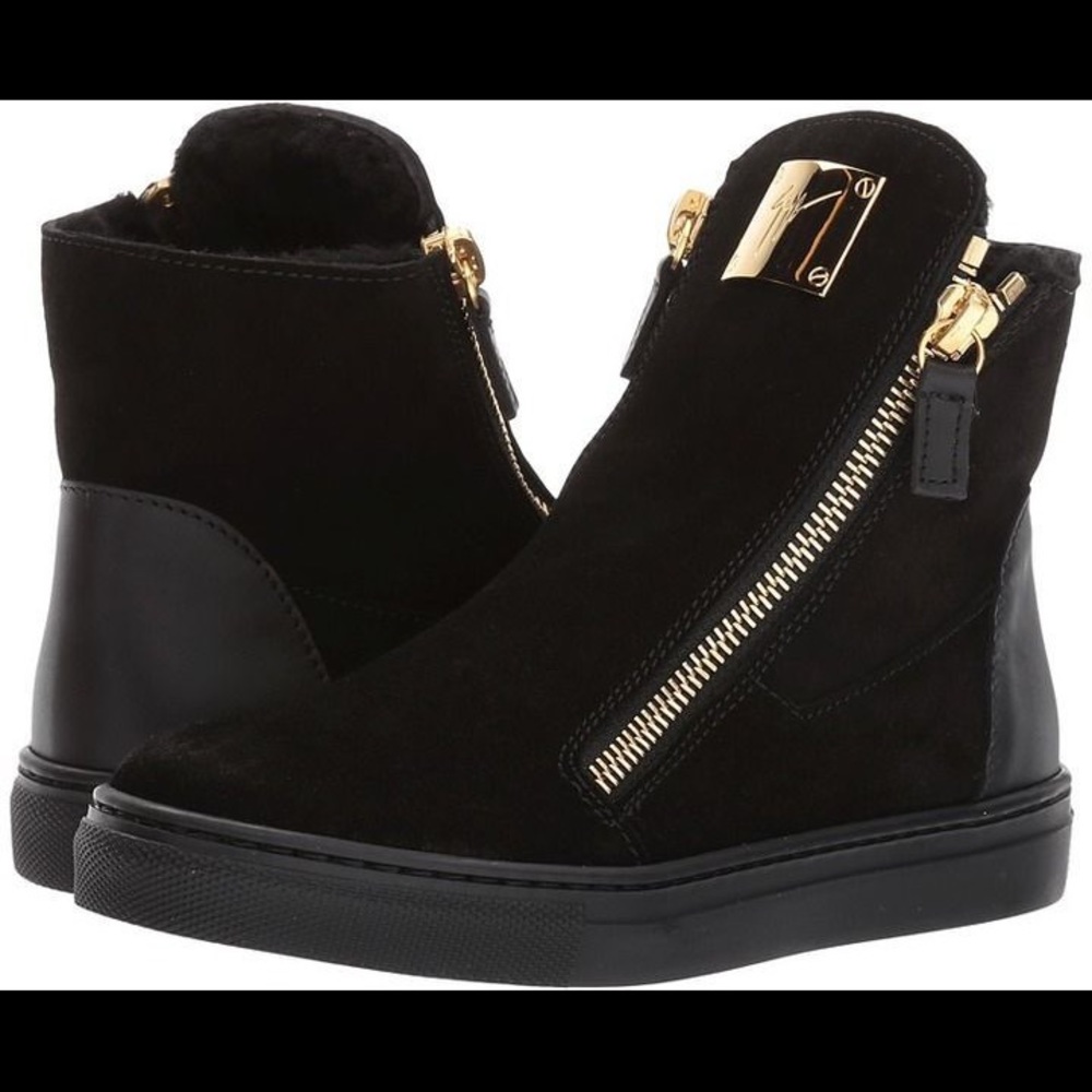 giuseppe zanotti NEW merino lined suede trainers - Picture 3 of 8